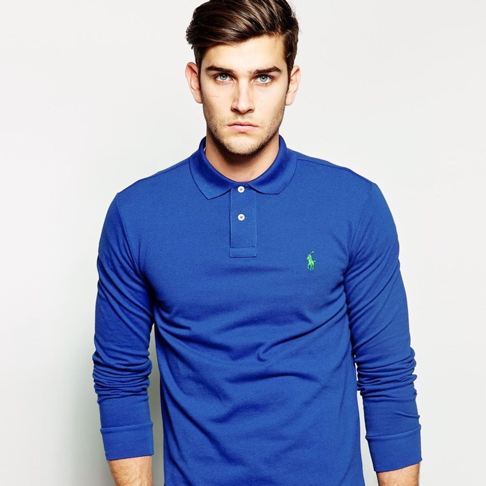 Dark Purple Long Sleeve Polo in Junior’s XL